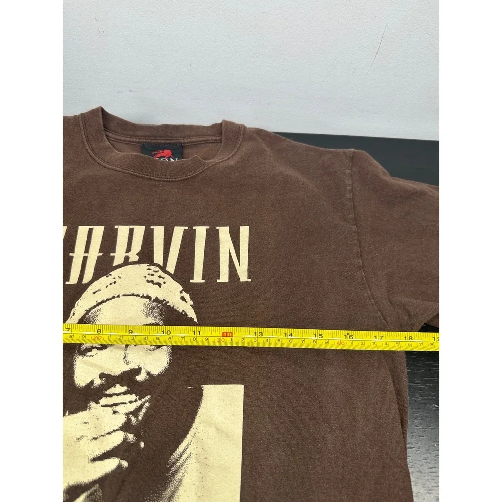 Vintage Y2k Zion 2004 Marvin Gaye Double Sided Portrait T Shirt Brown - Small - Picture 5 of 6